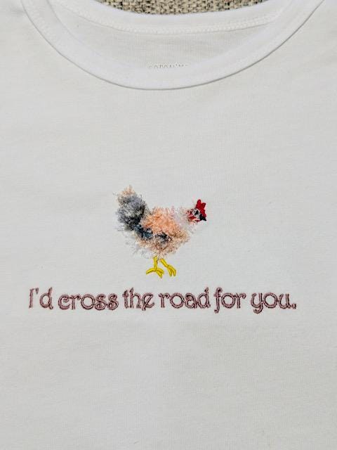 Embroidered Chicken Kids Shirt