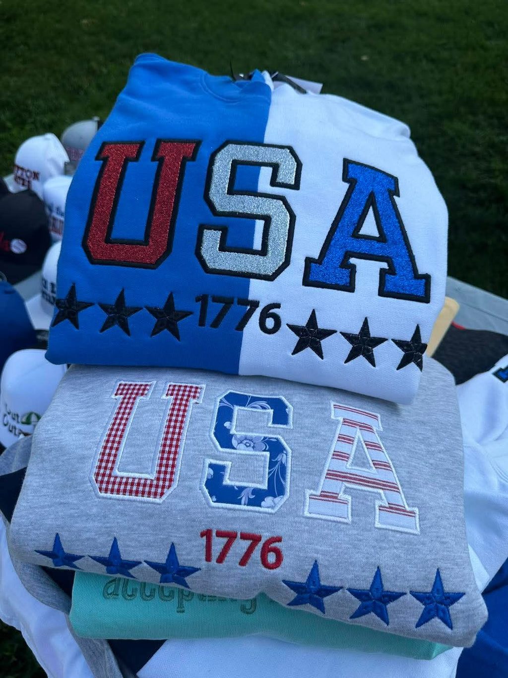 USA 1776 Applique Crewneck