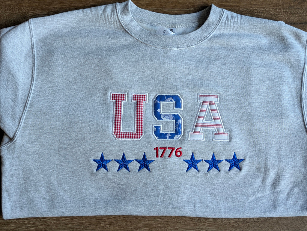 USA 1776 Applique Crewneck