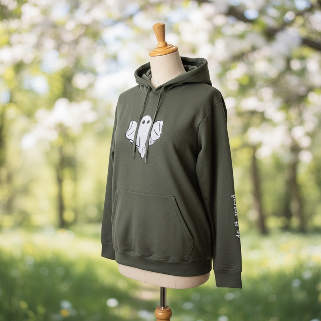 "Do It Scared" Ghost Embroidered Hoodie - Toddler/Youth/Adult