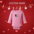 Personalized Baby Girl embroidered Valentine's Day Shirt